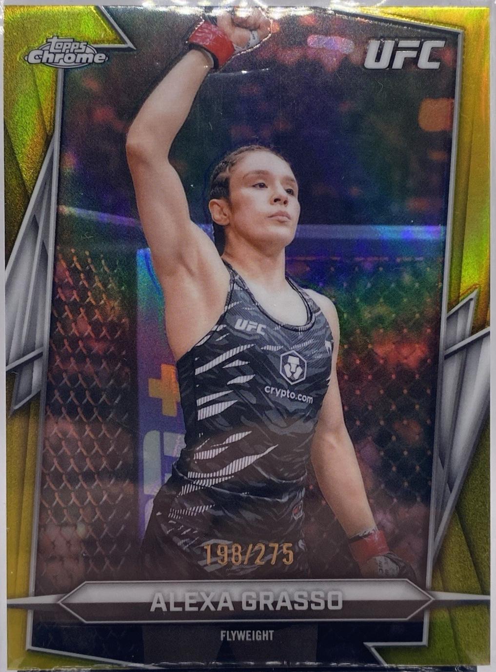 Alexa Grasso 2026 Topps Chrome UFC Base #170 Yellow Refractor