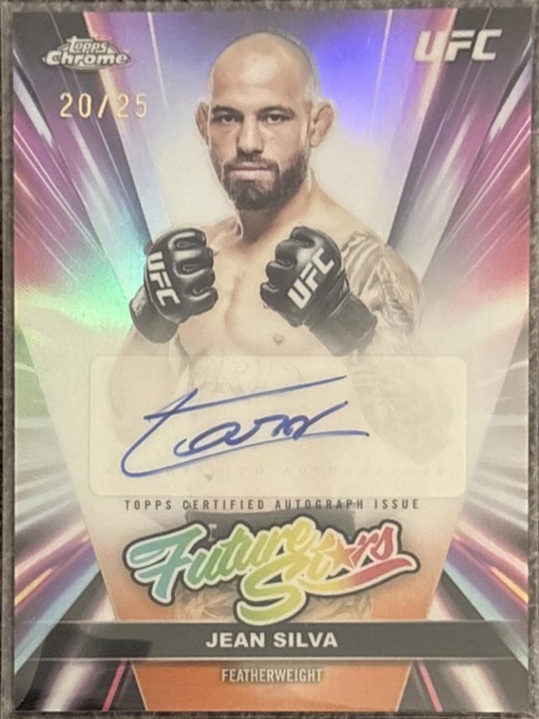 Jean Silva 2026 Topps Chrome UFC Future Stars Autographs #FSA-JS Red Geometric Refractor