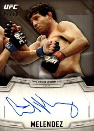 Gilbert Melendez 2014 Topps UFC Knockout Autographs #KA-GM Mat Stock
