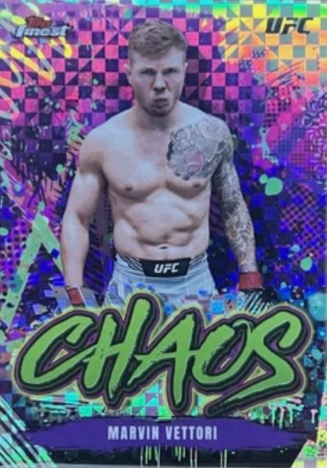 Marvin Vettori 2024 Topps Finest UFC Chaos #CHA-3 Checkerboard Refractor