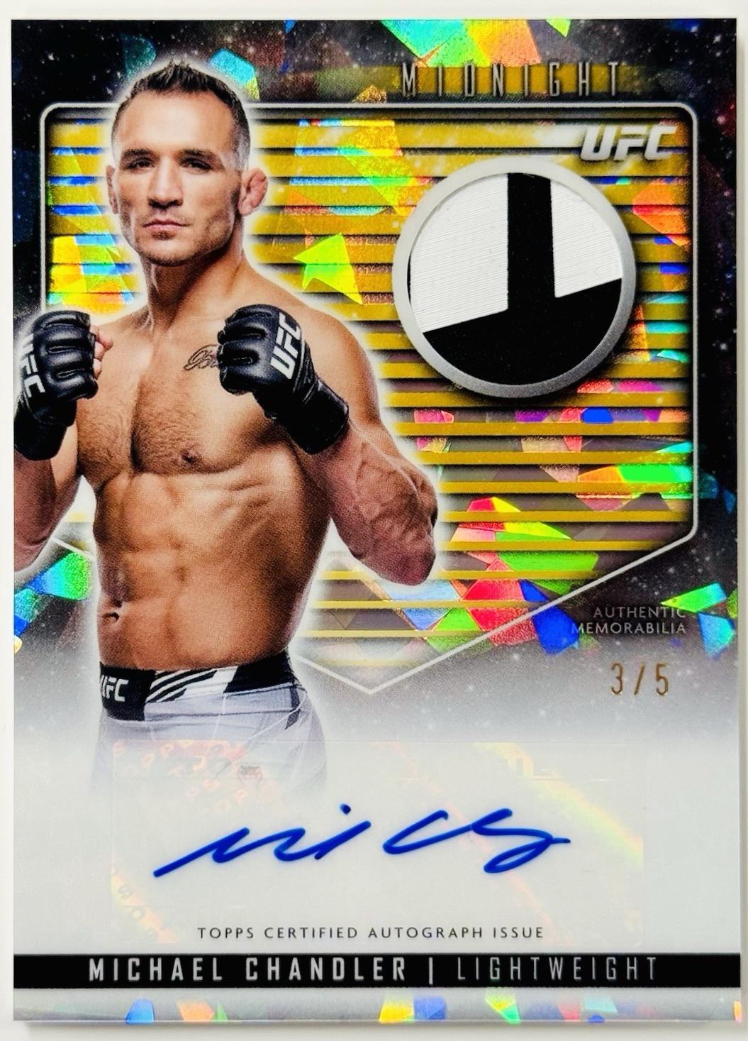 Michael Chandler 2024 Topps Midnight UFC Relic Autographs #RCA-MCH Moon Beam