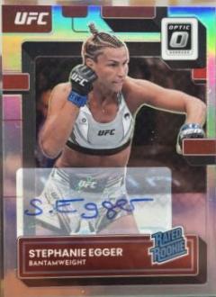 Stephanie Egger 2023 Panini Donruss Optic UFC Base Rated Rookies Signatures #125 Gold Stars