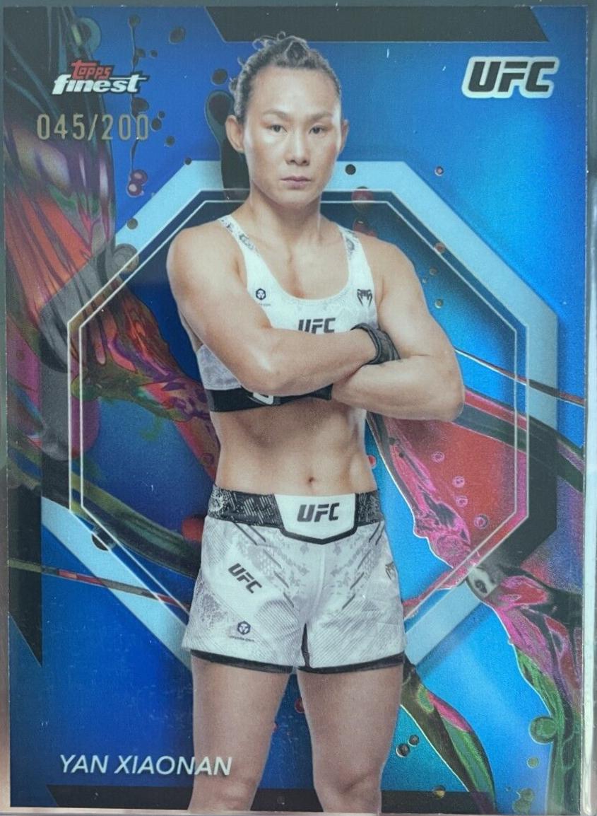 Yan Xiaonan 2024 Topps Finest UFC Base Common #9 Blue Refractor