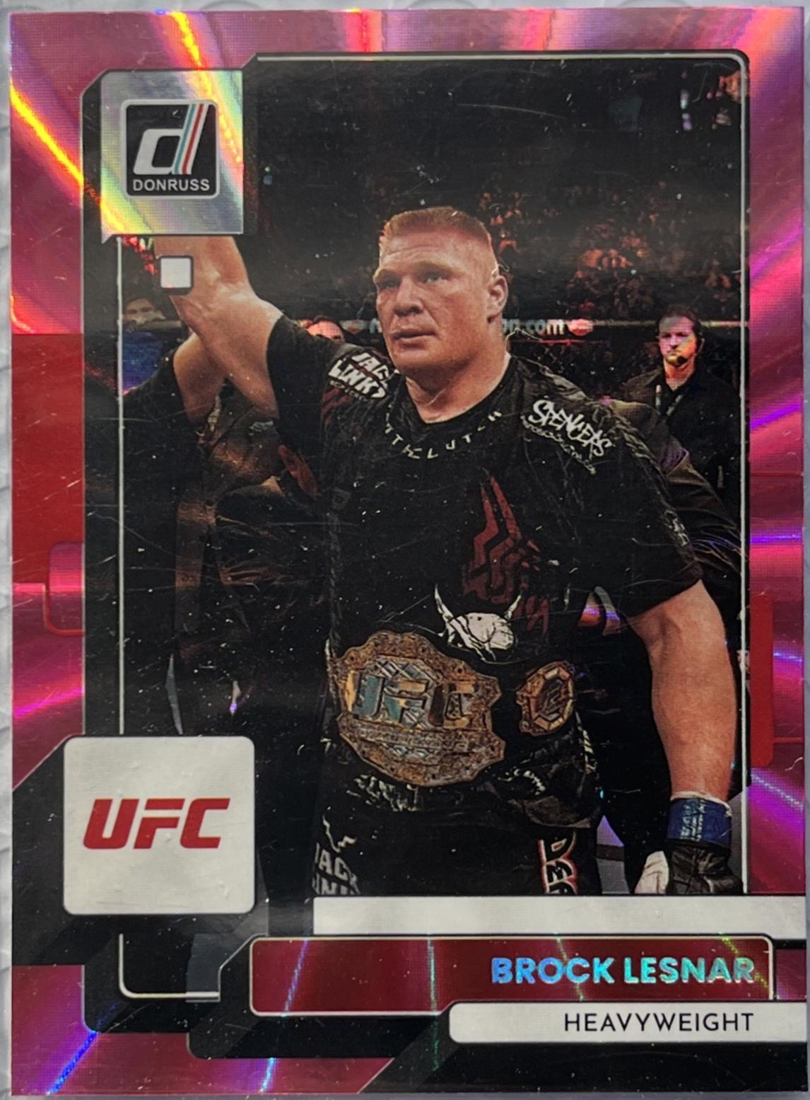 Brock Lesnar 2023 Panini Donruss UFC Base #151 Pink Laser