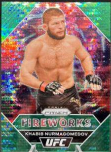 Khabib Nurmagomedov 2021 Panini Prizm UFC Fireworks #18 Green Pulsar