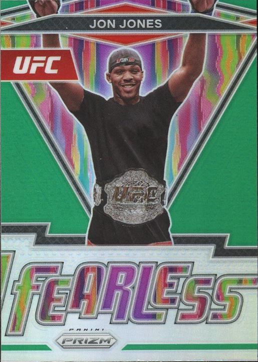 Jon Jones 2022 Panini Prizm UFC Fearless #19 Green