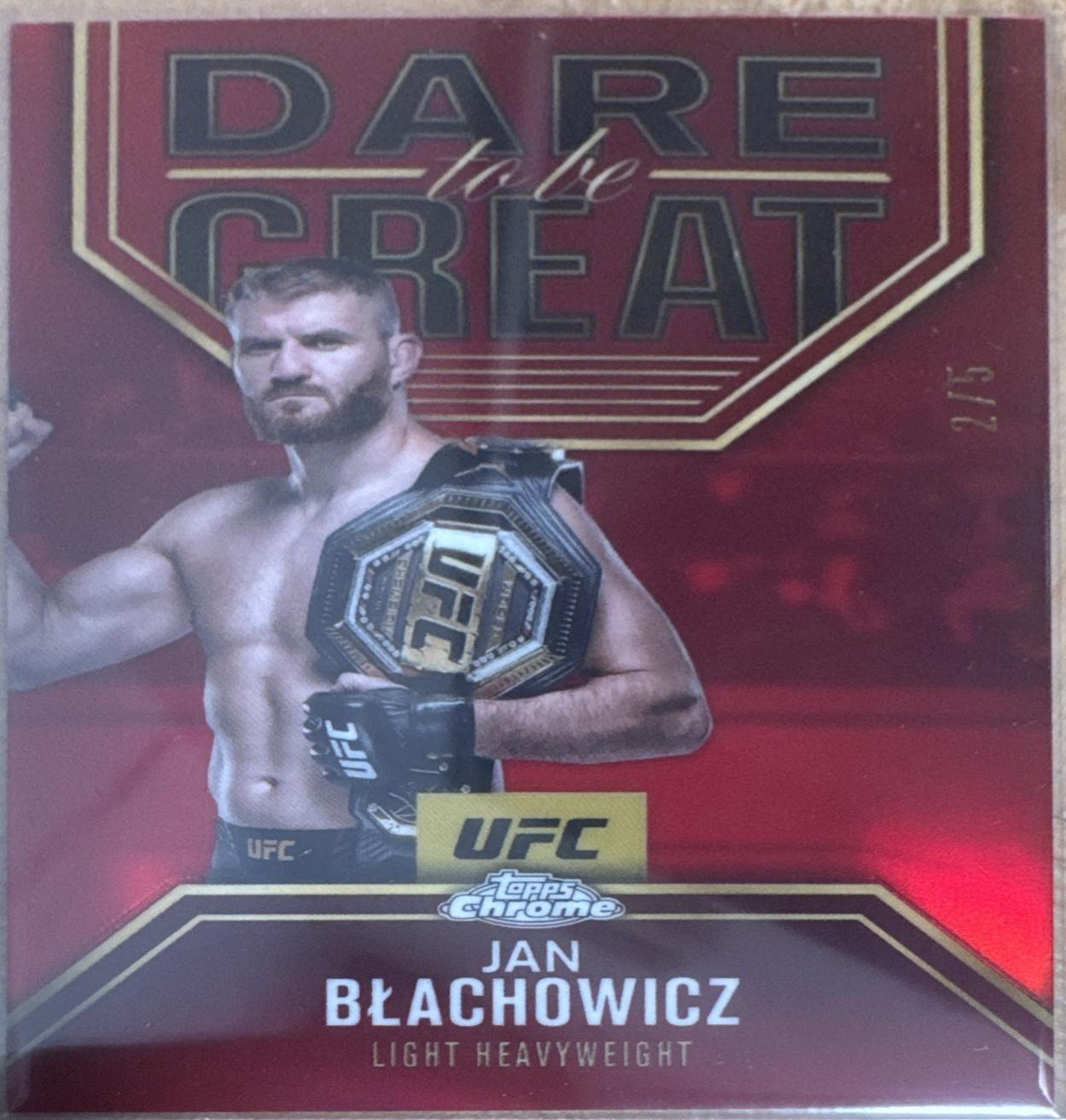 Jan Błachowicz 2025 Topps Chrome UFC Dare to Be Great #DBG-7 Red Refractor