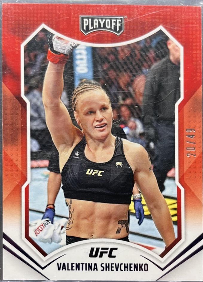 Valentina Shevchenko 2022 Panini Chronicles UFC Base Playoff #167 Purple