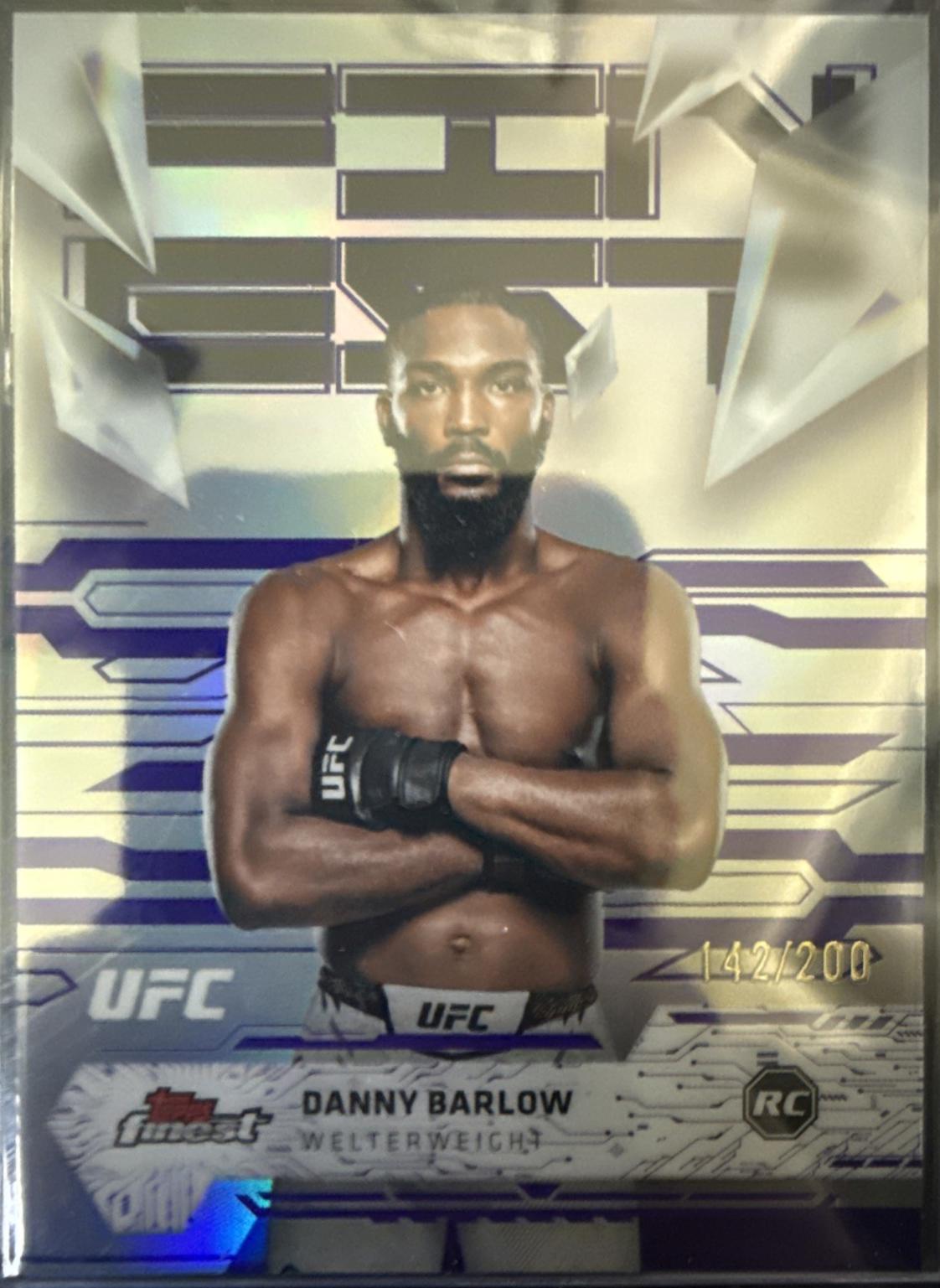 Danny Barlow 2025 Topps Finest UFC Base Uncommon #103 Purple Refractor