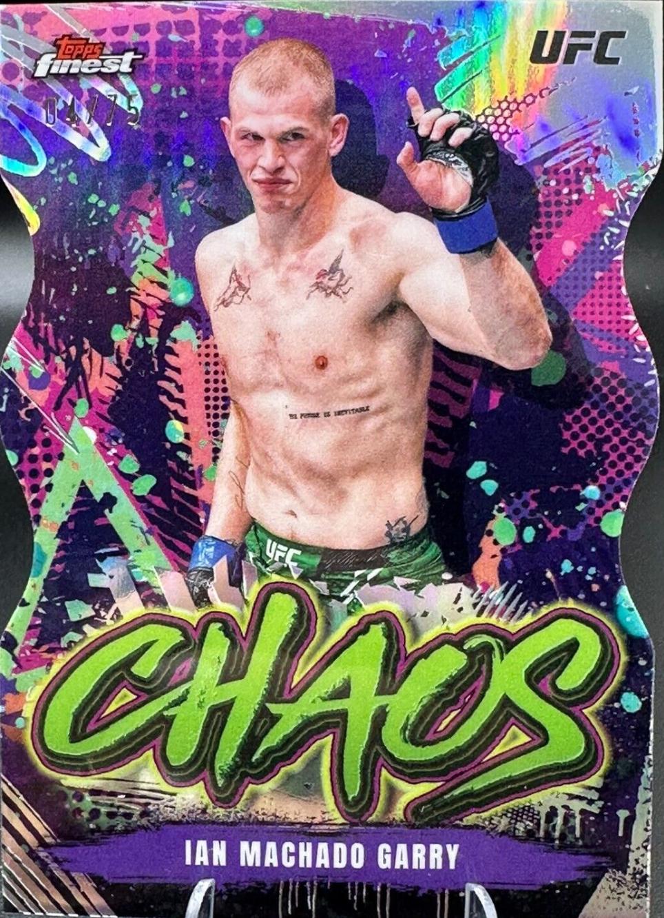 Ian Machado Garry 2024 Topps Finest UFC Chaos #CHA-12 Die-Cut Refractor