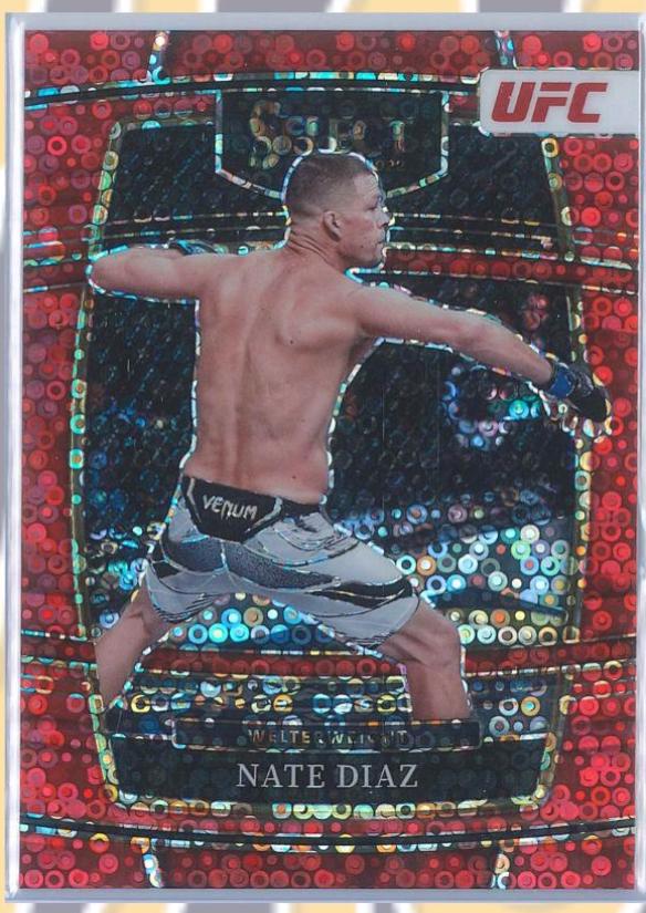 Nate Diaz 2022 Panini Select UFC Concourse #54 Red Disco