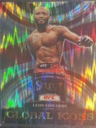 Leon Edwards 2023 Panini Select UFC Global Icons #14 Flash