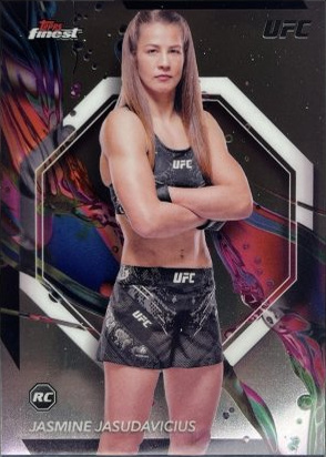 Jasmine Jasudavicius 2024 Topps Finest UFC Base Common #23 Red Refractor