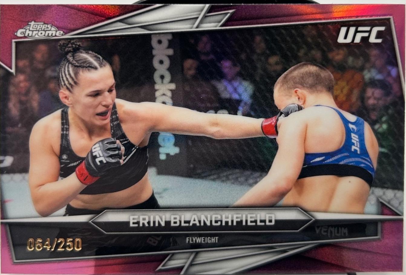 Erin Blanchfield 2026 Topps Chrome UFC Base #63 Pink Refractor