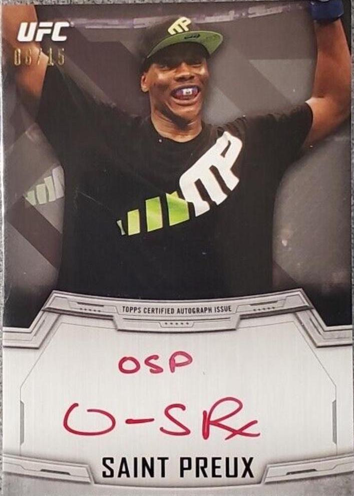 Ovince Saint Preux 2014 Topps UFC Knockout Autographs #KA-OS Red Ink