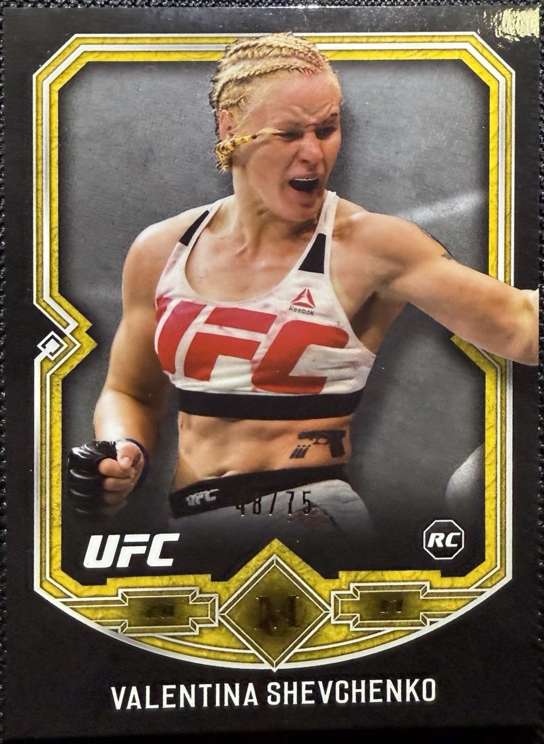 Valentina Shevchenko 2017 Topps Museum Collection UFC Base #30 Gold