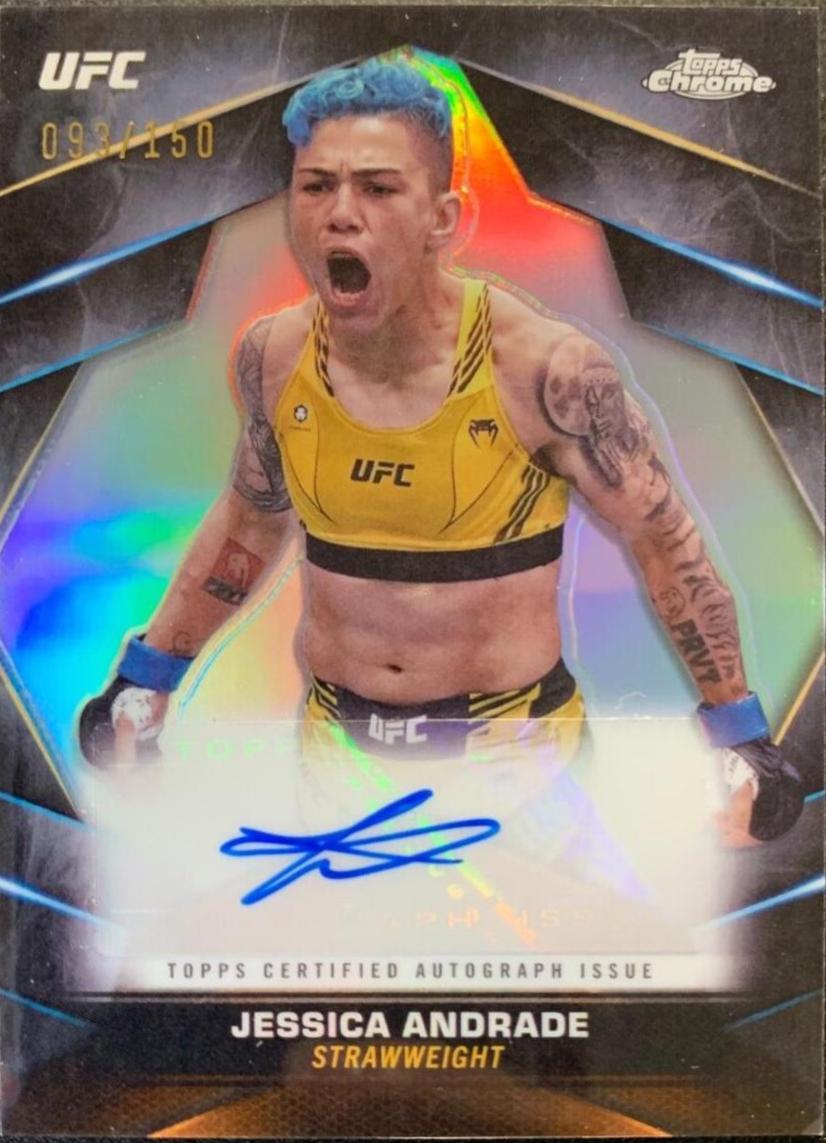 Jessica Andrade 2024 Topps Chrome UFC Chrome Veteran Autographs #CVA-JAN Refractor