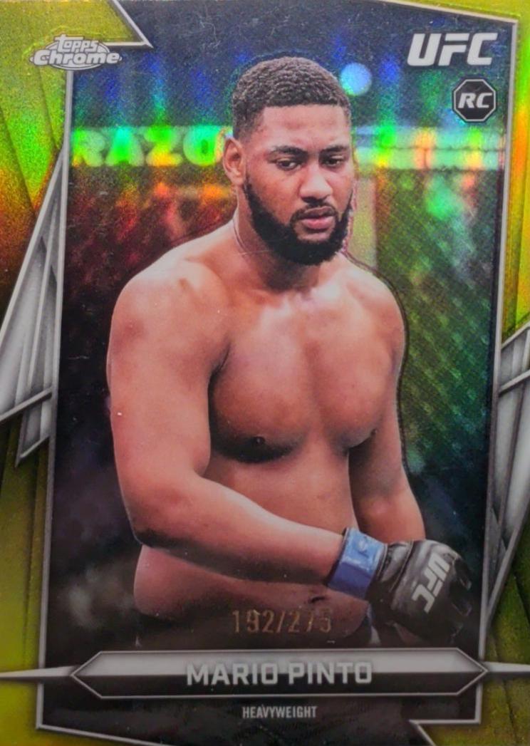 Mario Pinto 2026 Topps Chrome UFC Base #31 Yellow Refractor