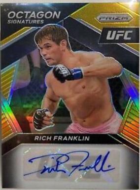 Rich Franklin 2021 Panini Prizm UFC Octagon Signatures #20 Gold