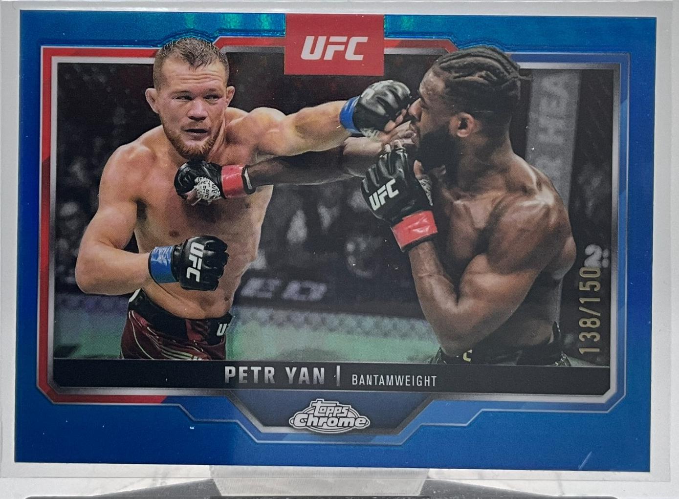 Petr Yan 2025 Topps Chrome UFC Base #116 Blue Refractor