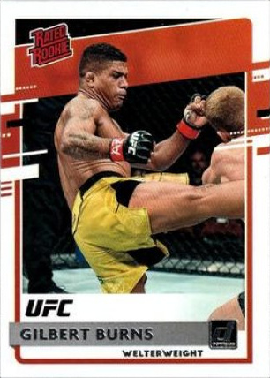 Gilbert Burns 2021 Panini Chronicles UFC Base Donruss Rated Rookies #30 Platinum