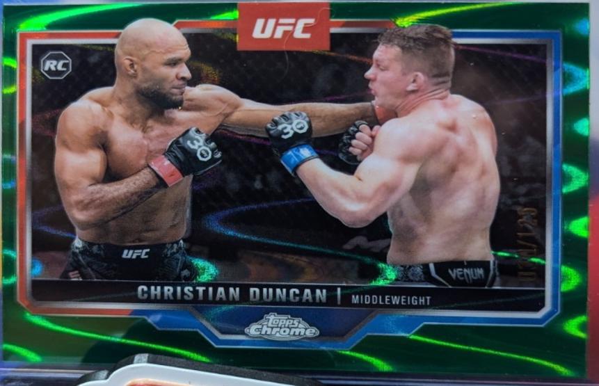 Christian Duncan 2025 Topps Chrome UFC Base #51 Green Refractor