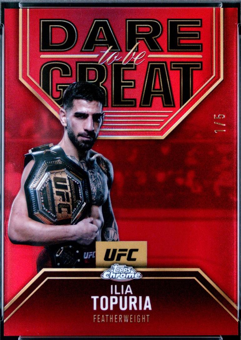 Ilia Topuria 2025 Topps Chrome UFC Dare to Be Great #DBG-6 Red Refractor