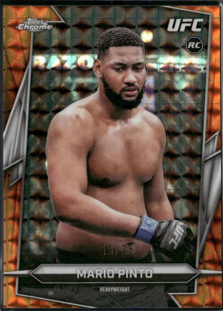 Mario Pinto 2026 Topps Chrome UFC Base #31 Orange Geometric Refractor