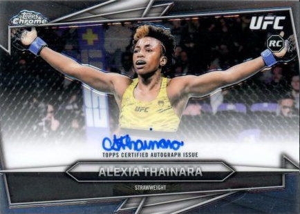 Alexia Thainara 2026 Topps Chrome UFC Base Autographs #BAV-AE Black Geometric Refractor