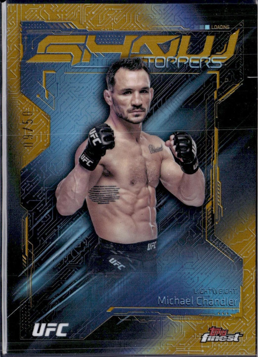 Michael Chandler 2025 Topps Finest UFC Showstoppers #SS-16 Gold Refractor