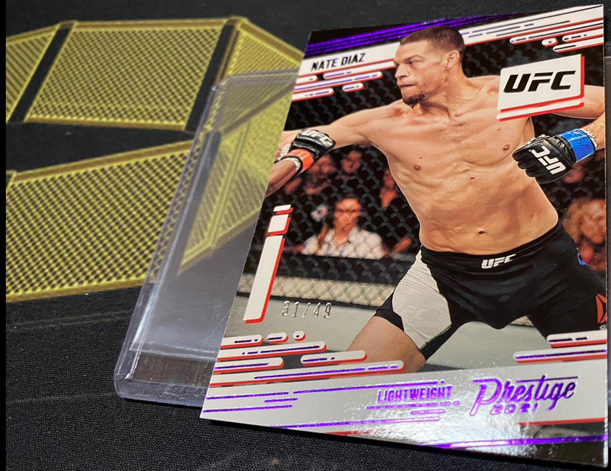 Nate Diaz 2021 Panini Chronicles UFC Base Prestige #72 Purple
