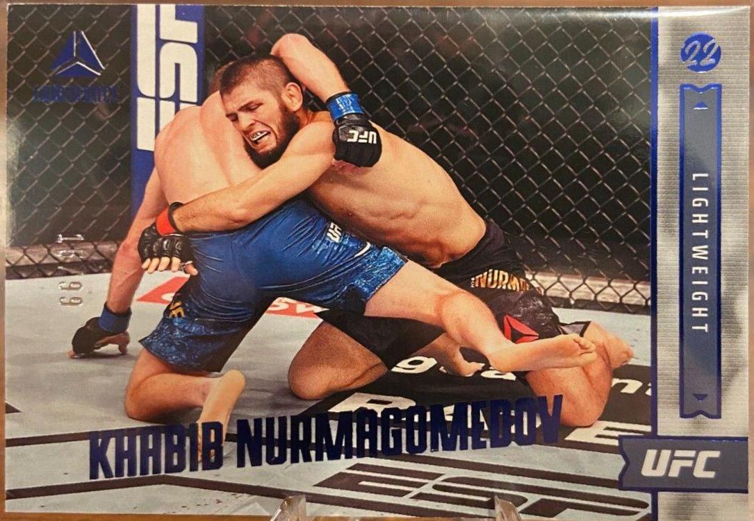 Khabib Nurmagomedov 2022 Panini Chronicles UFC Base Luminance #157 Blue