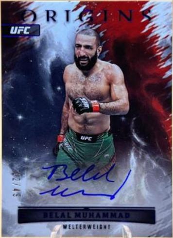 Belal Muhammad 2023 Panini Chronicles UFC Origins Autographs #34 Blue