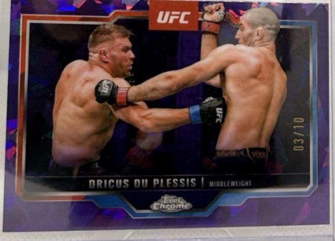 Dricus Du Plessis 2025 Topps Chrome Sapphire UFC Base Sapphire #137 Purple Sapphire