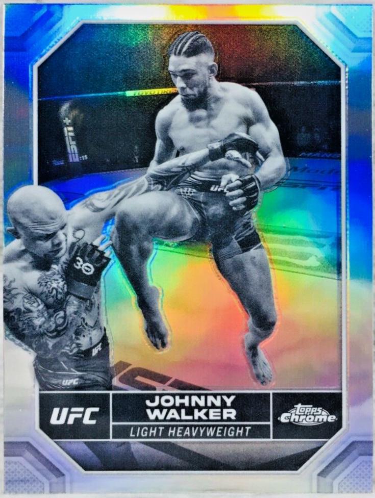 Johnny Walker 2024 Topps Chrome UFC Base #96 Negative Refractor
