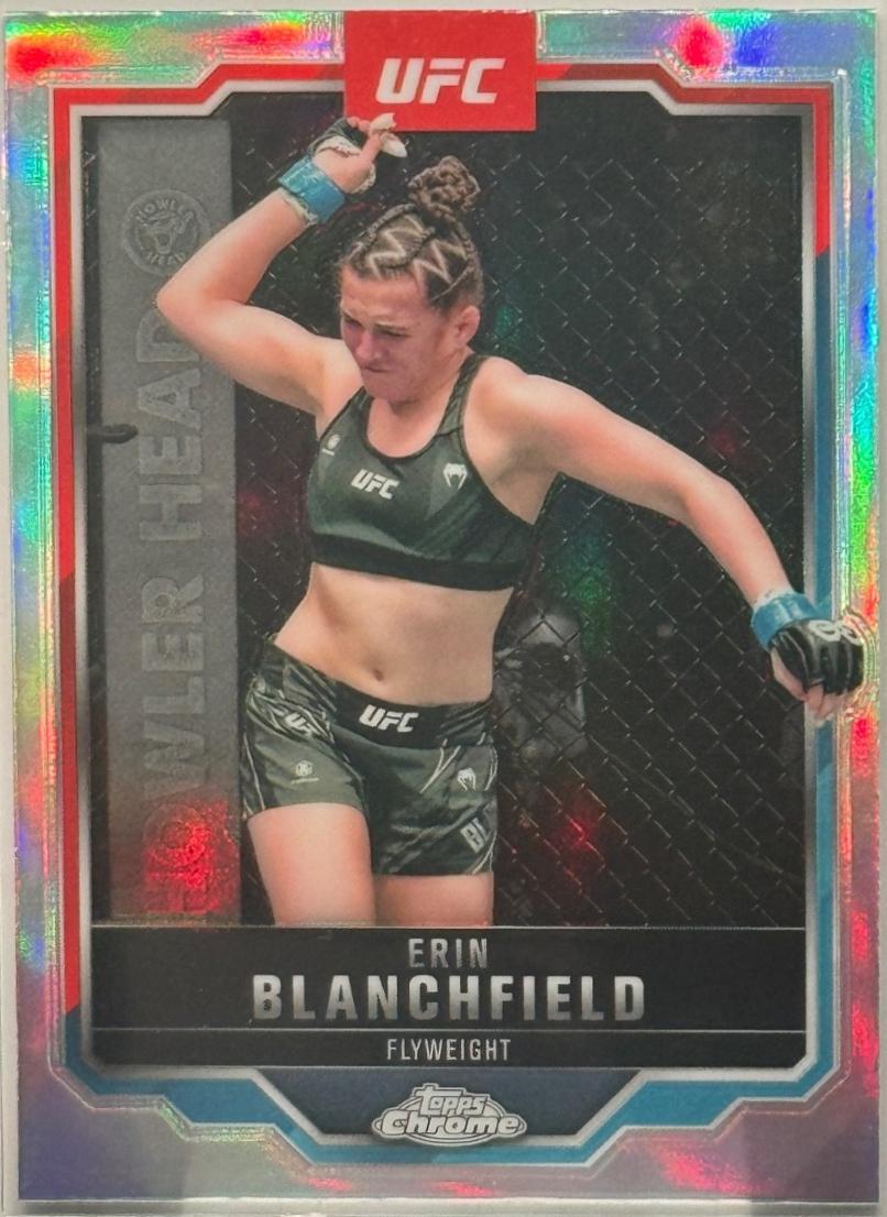Erin Blanchfield 2025 Topps Chrome UFC Base #97 Refractor