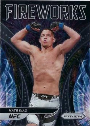 Nate Diaz 2022 Panini Prizm UFC Fireworks #25 Black