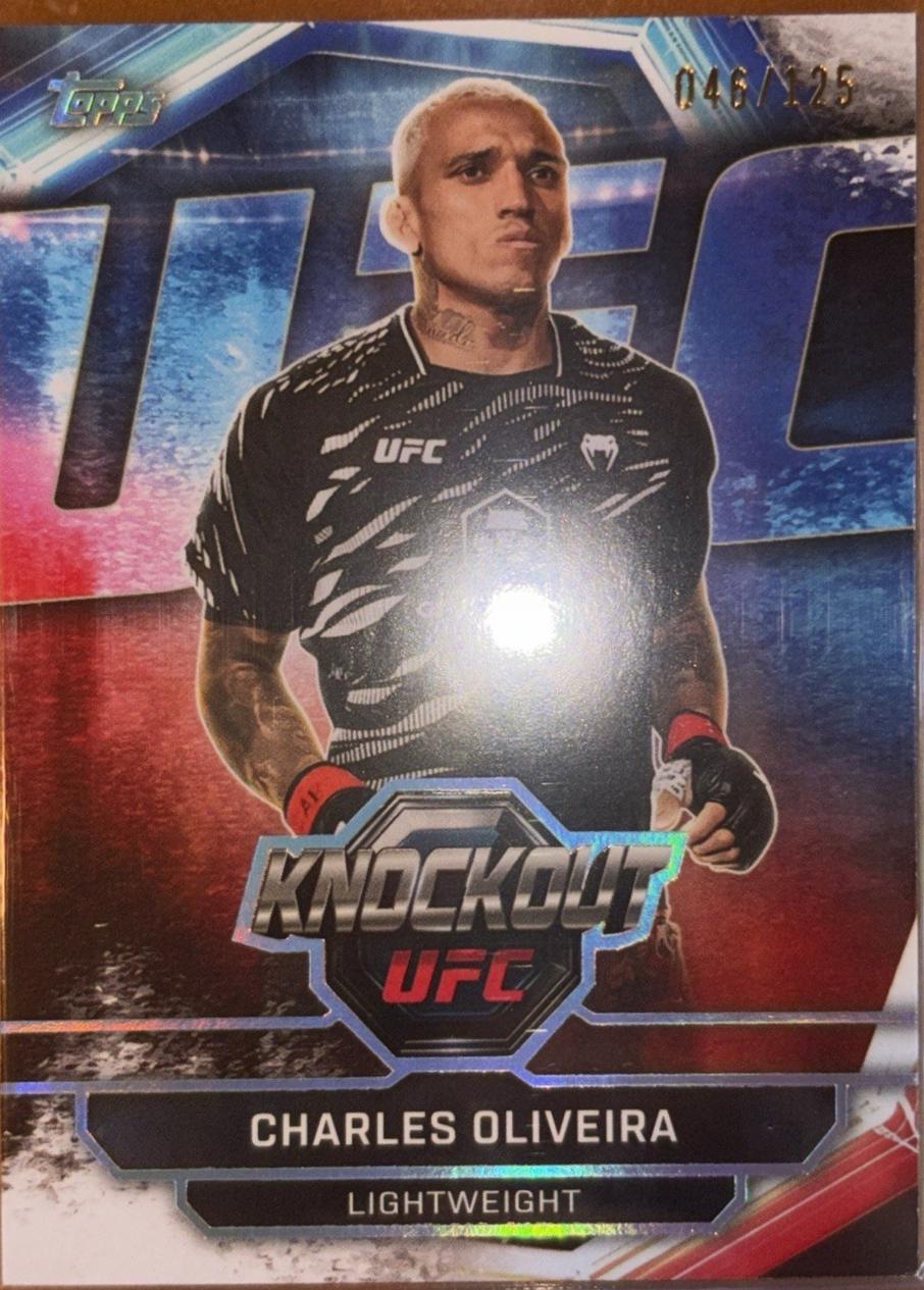 Charles Oliveira 2026 Topps Knockout UFC Base #5 Holo Silver