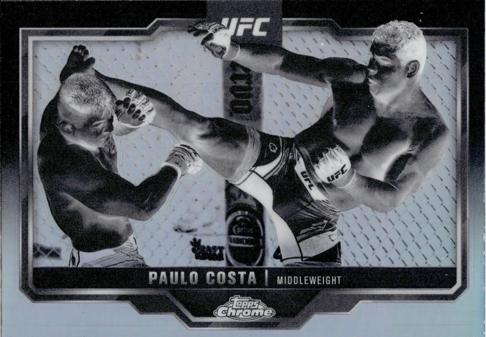 Paulo Costa 2025 Topps Chrome UFC Base #153 Negative Refractor