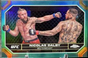 Nicolas Dalby 2024 Topps Chrome UFC Base #149 Aqua Refractor
