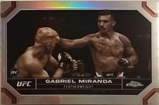 Gabriel Miranda 2024 Topps Chrome UFC Base #38 Sepia Refractor