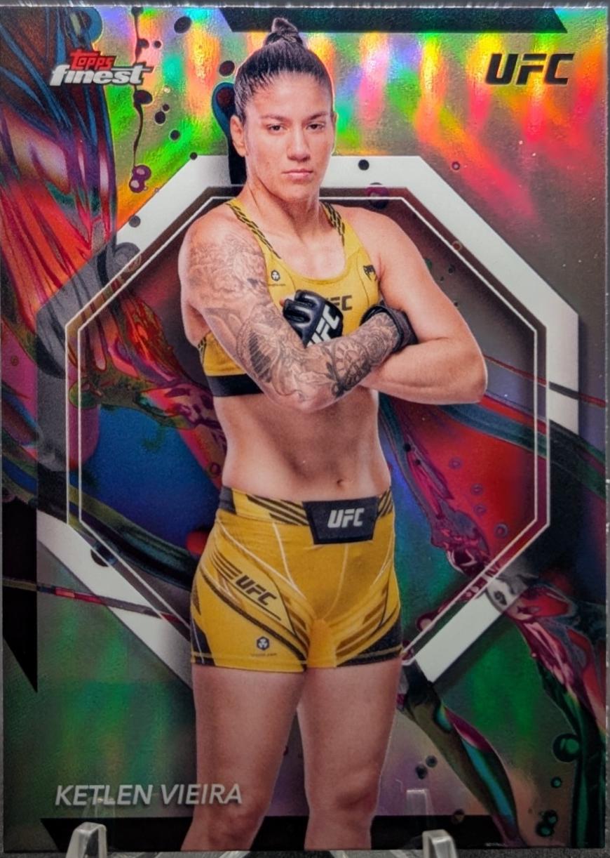 Ketlen Vieira 2024 Topps Finest UFC Base Common #15 Refractor