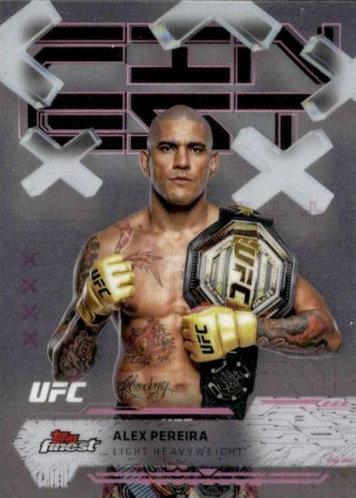 Alex Pereira 2025 Topps Finest UFC Base Common #80 Superfractor