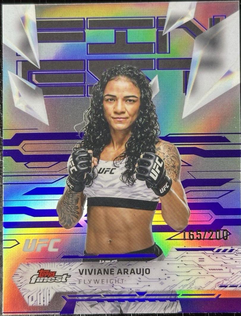 Viviane Araujo 2025 Topps Finest UFC Base Uncommon #160 Purple Refractor