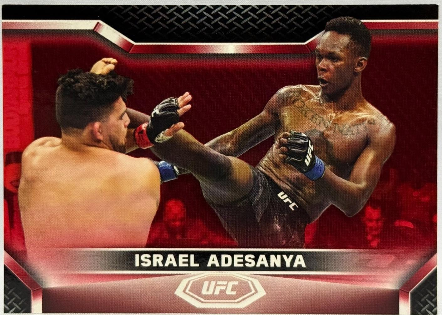 Israel Adesanya 2020 Topps UFC Knockout Base #86 Red