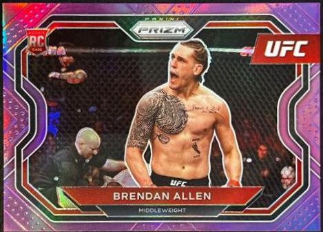 Brendan Allen 2021 Panini Prizm UFC Base #134 Purple