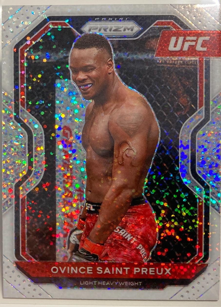 Ovince Saint Preux 2021 Panini Prizm UFC Base #59 White Sparkle