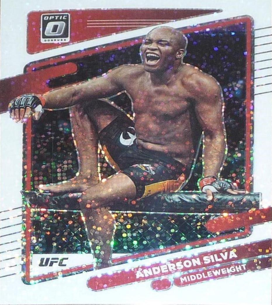 Anderson Silva 2022 Panini Donruss Optic UFC Base #27 White Sparkle