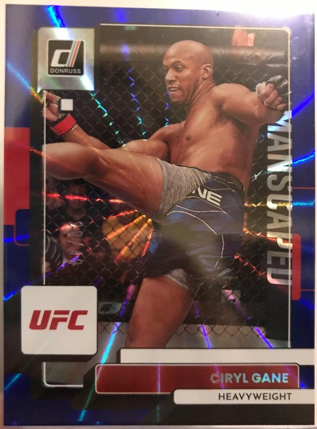 Ciryl Gane 2023 Panini Donruss UFC Base #188 Blue Laser