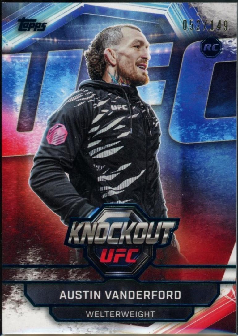Austin Vanderford 2026 Topps Knockout UFC Base #81 Teal